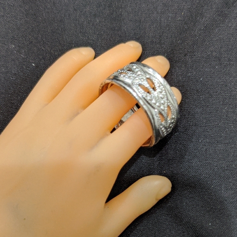 Sterling Silver Textured Ring - image 2